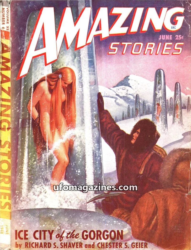 Cover of Ziff-Davis Publishing Company issue 6: AMAZING STORIES