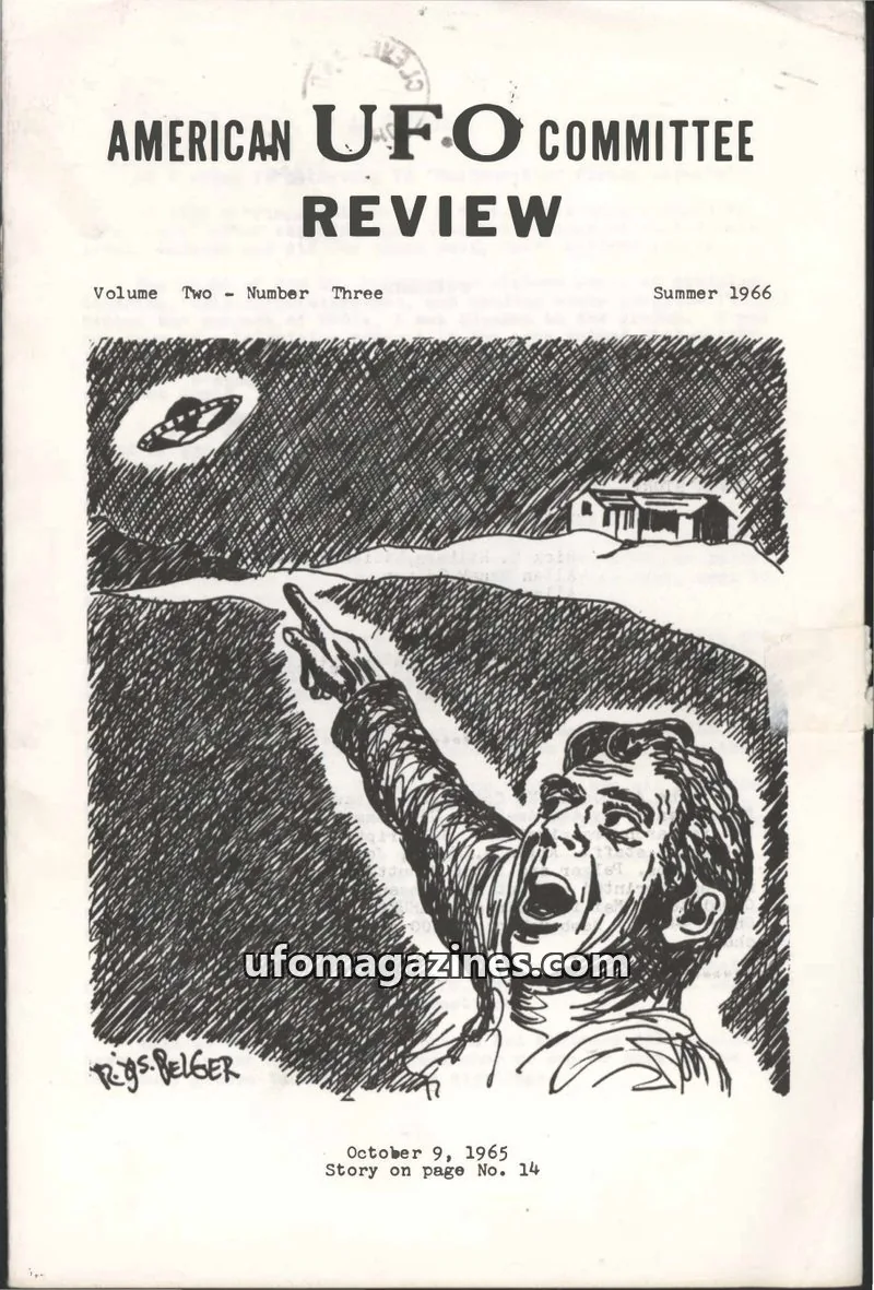Cover of American UFO Committee issue Three: AMERICAN UFO COMMITTEE REVIEW