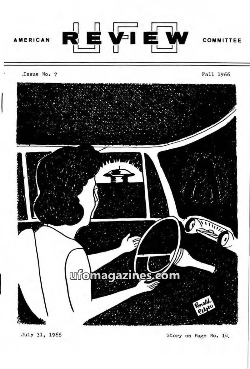Cover of American UFO Committee issue No. 7: AMERICAN REVIEW