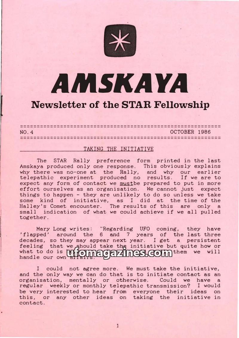 Cover of Amskaya (Jimmy Goddard) issue NO.4: AMSKAYA