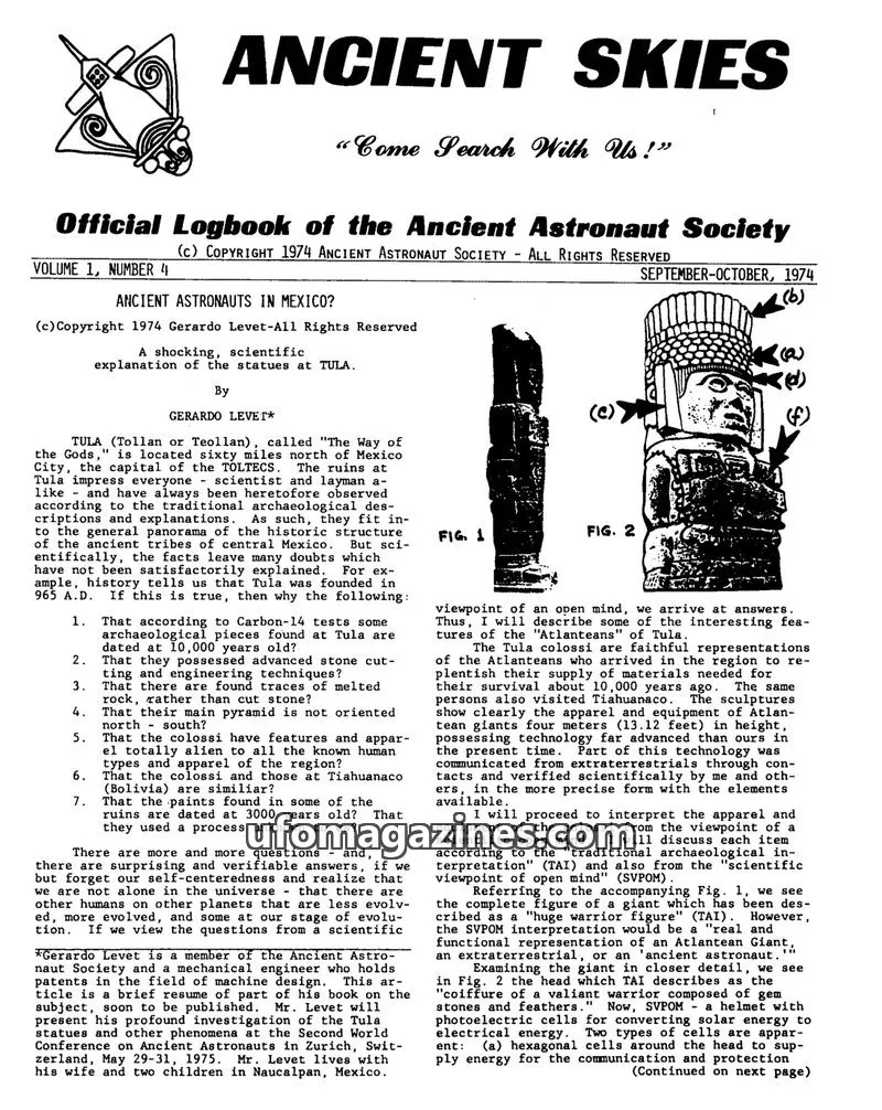 Cover of ANCIENT ASTRONAUT SOCIETY issue 4: ANCIENT SKIES