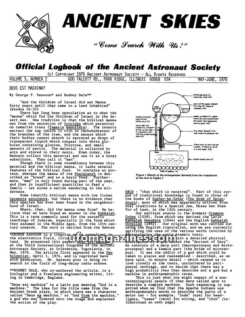 Cover of ANCIENT ASTRONAUT SOCIETY issue 2: ANCIENT SKIES