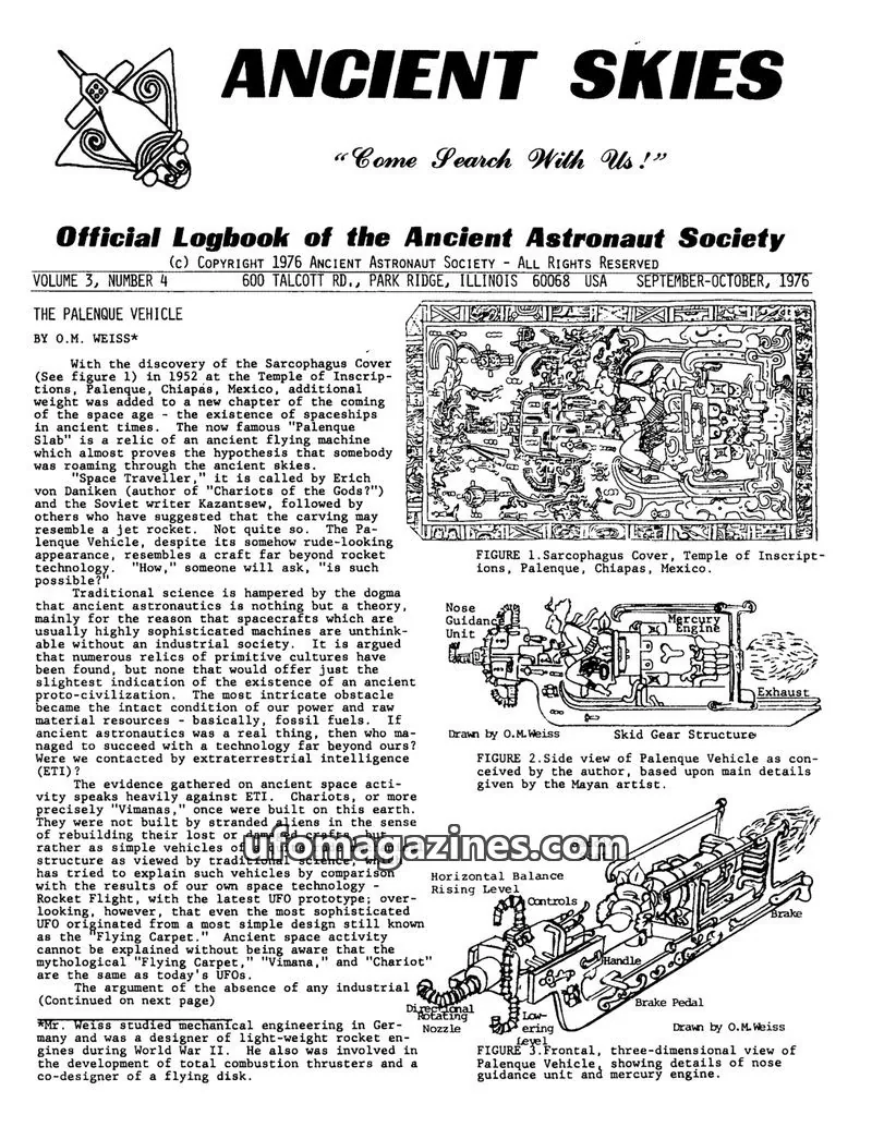 Cover of ANCIENT ASTRONAUT SOCIETY issue 4: ANCIENT SKIES