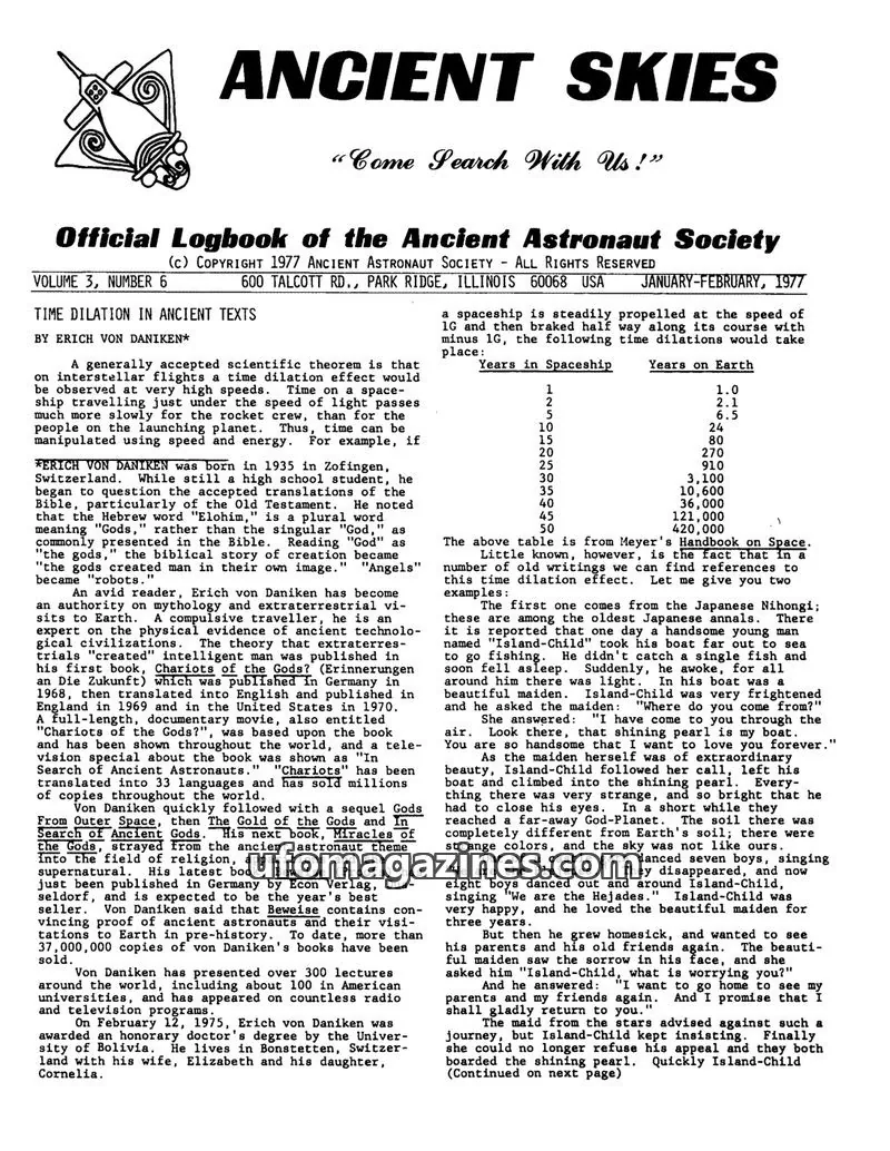 Cover of ANCIENT ASTRONAUT SOCIETY issue 6: ANCIENT SKIES