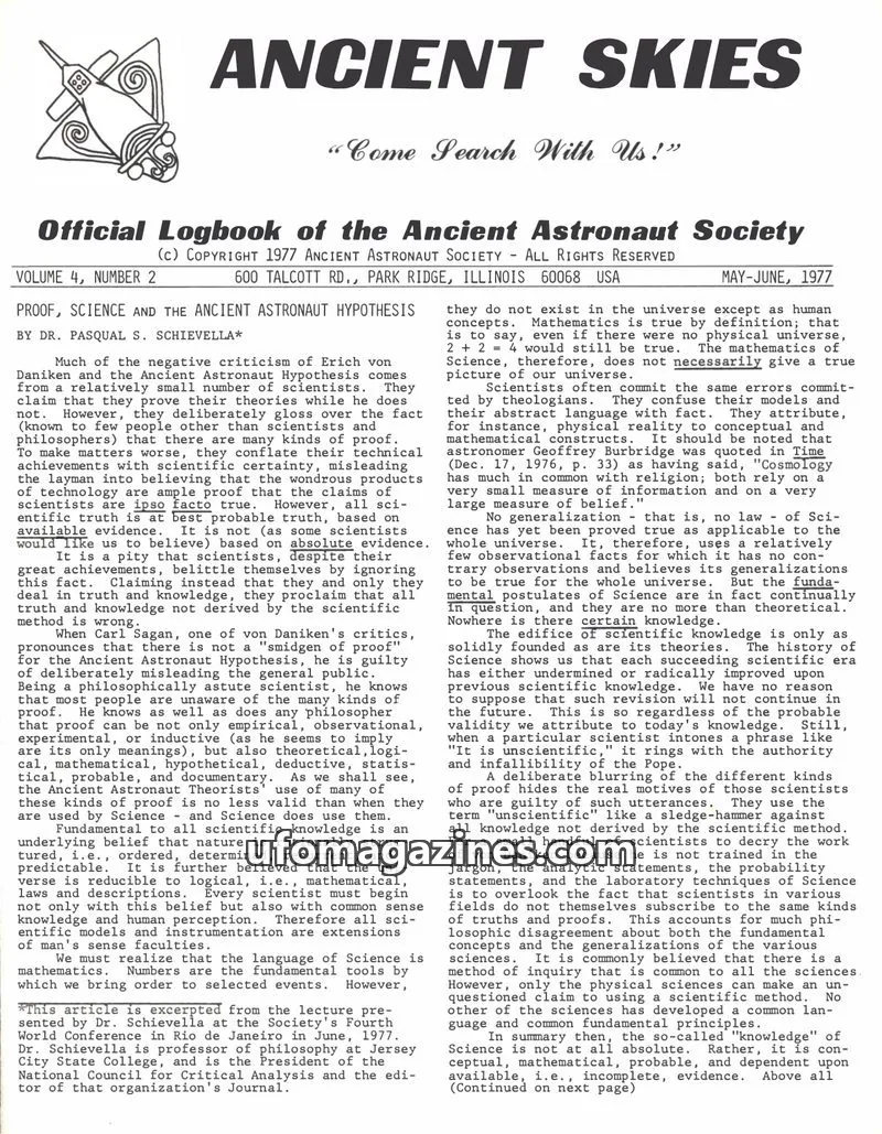 Cover of ANCIENT ASTRONAUT SOCIETY issue 2: Official Logbook of the Ancient Astronaut Society