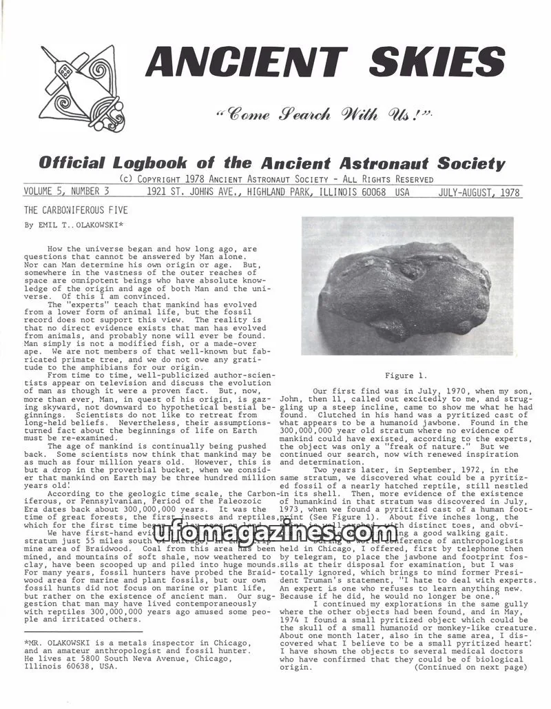 Cover of ANCIENT ASTRONAUT SOCIETY issue 3: ANCIENT SKIES