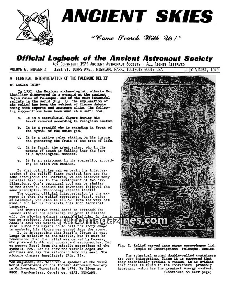 Cover of ANCIENT ASTRONAUT SOCIETY issue 3: ANCIENT SKIES