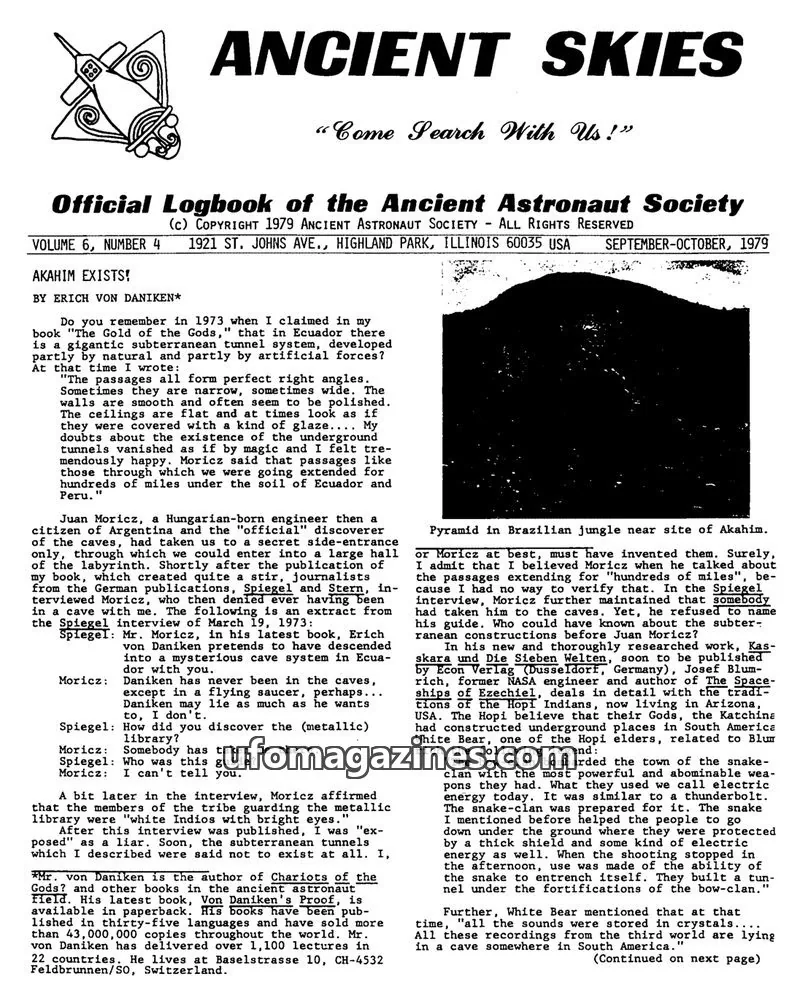 Cover of ANCIENT ASTRONAUT SOCIETY issue 4: ANCIENT SKIES
