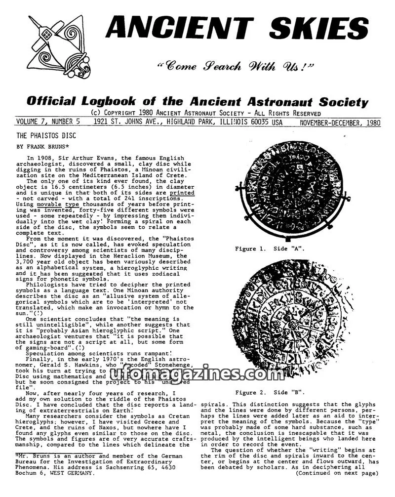 Cover of ANCIENT ASTRONAUT SOCIETY issue 5: ANCIENT SKIES