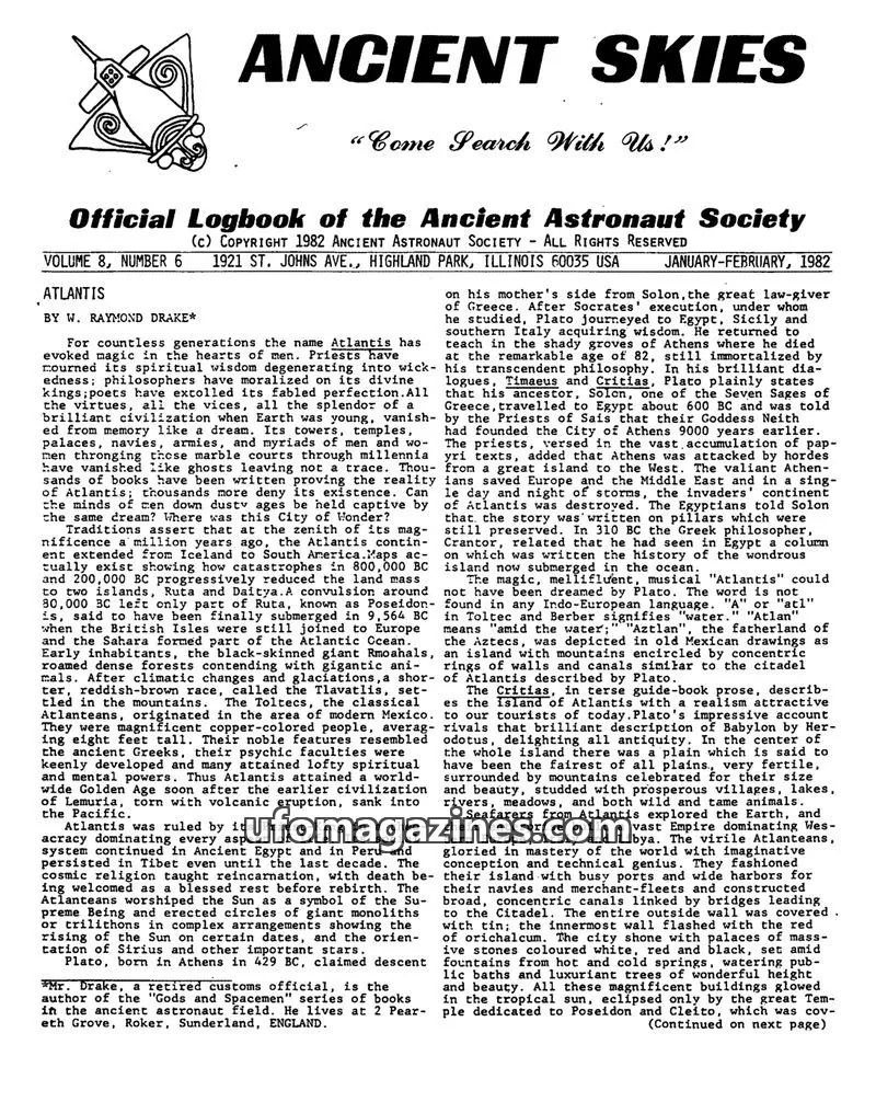 Cover of ANCIENT ASTRONAUT SOCIETY issue 6: ANCIENT SKIES