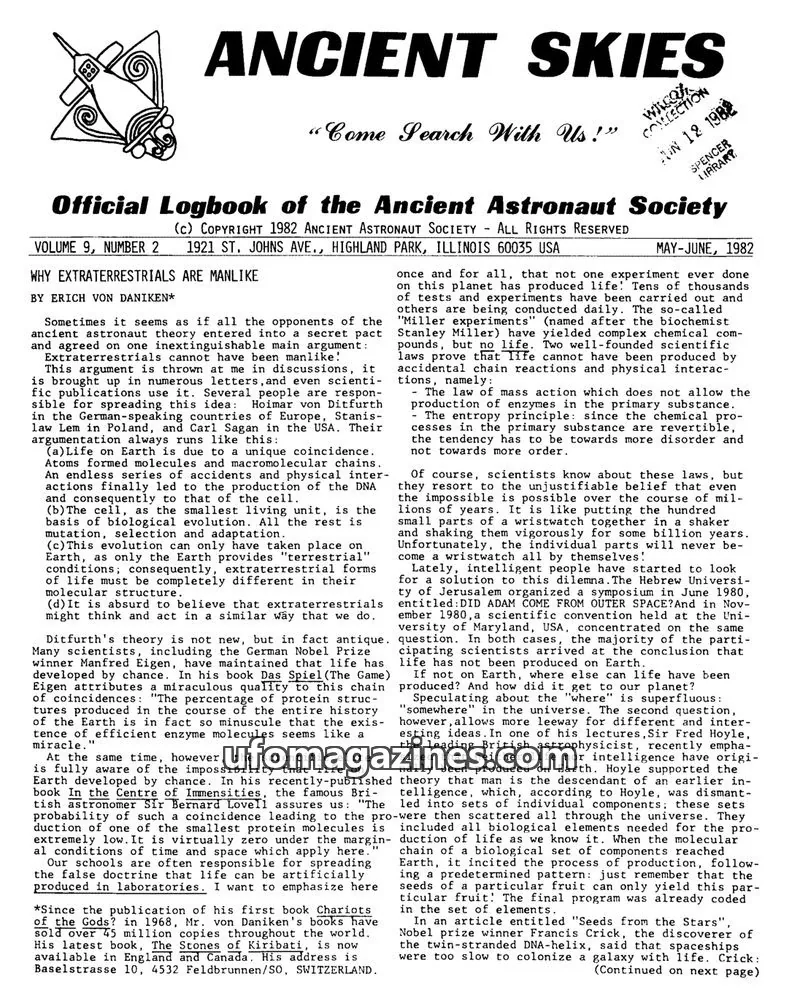 Cover of ANCIENT ASTRONAUT SOCIETY issue 2: Official Logbook of the Ancient Astronaut Society