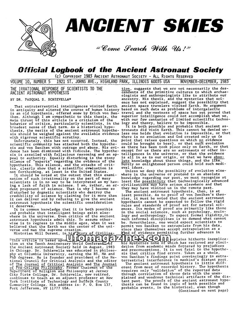 Cover of ANCIENT ASTRONAUT SOCIETY issue 5: ANCIENT SKIES