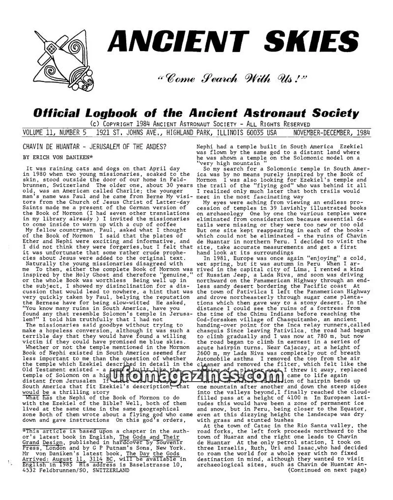 Cover of ANCIENT ASTRONAUT SOCIETY issue 5: ANCIENT SKIES