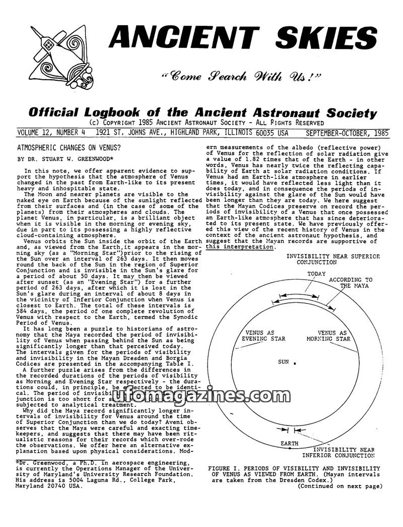 Cover of Ancient Astronaut Society issue 4: Ancient Skies