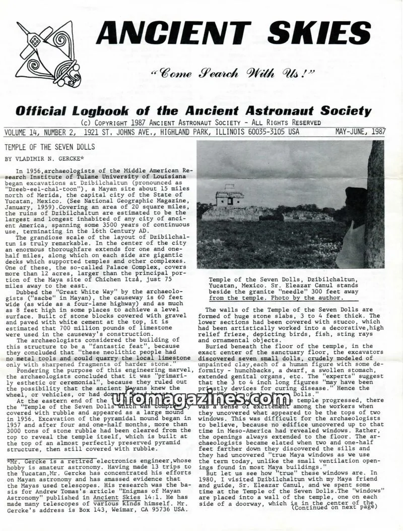Cover of Ancient Astronaut Society issue Volume 14, Number 2: Ancient Skies