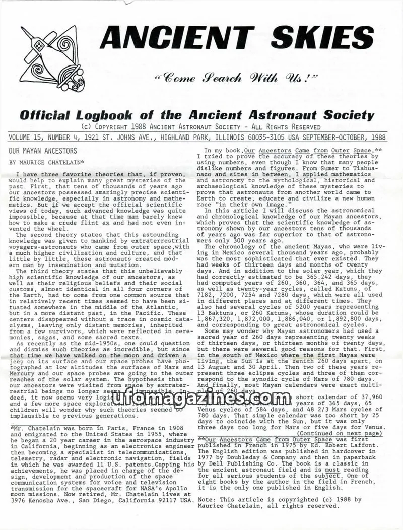 Cover of ANCIENT ASTRONAUT SOCIETY issue 4: ANCIENT SKIES