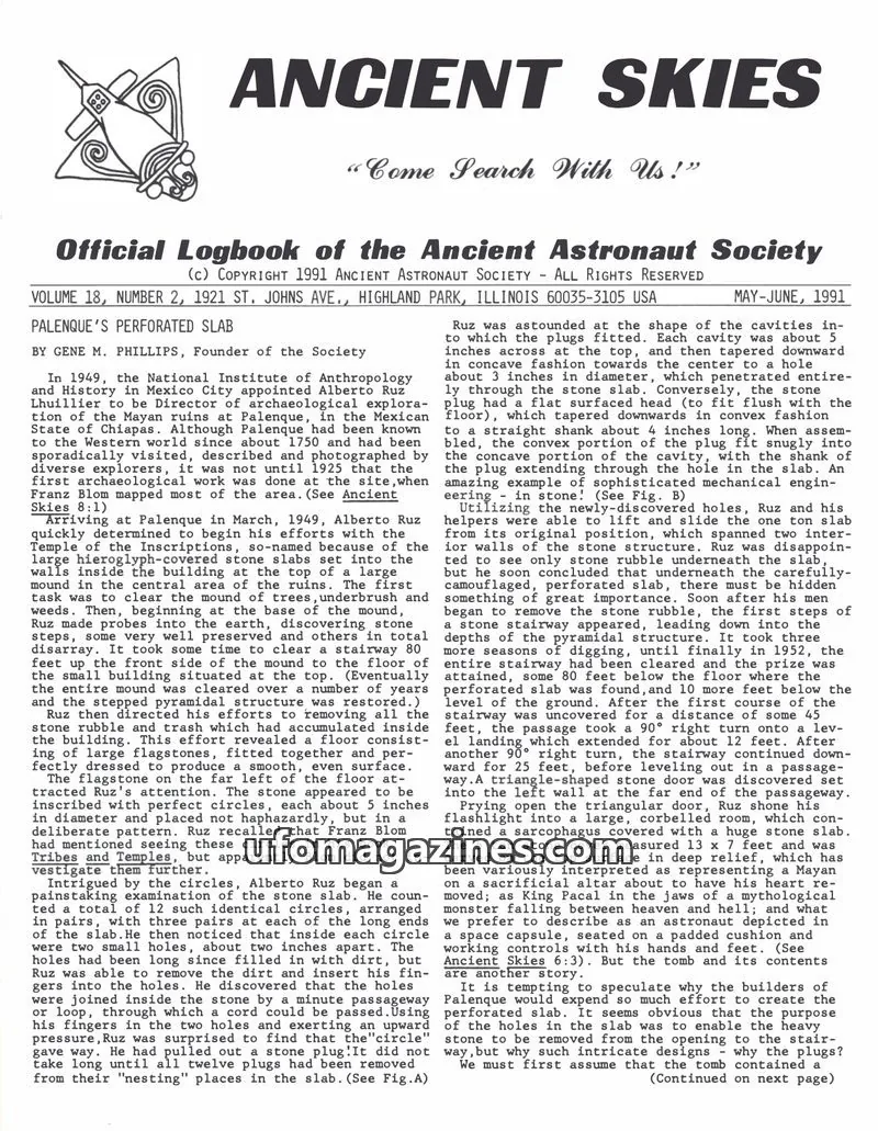 Cover of ANCIENT ASTRONAUT SOCIETY issue 2: ANCIENT SKIES