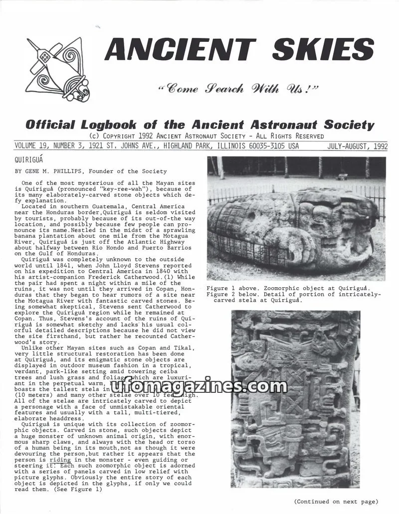 Cover of ANCIENT ASTRONAUT SOCIETY issue 3: ANCIENT SKIES