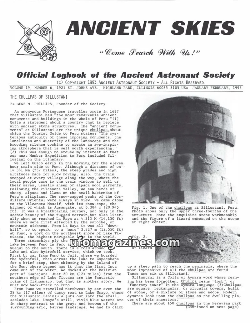 Cover of ANCIENT ASTRONAUT SOCIETY issue 6: ANCIENT SKIES