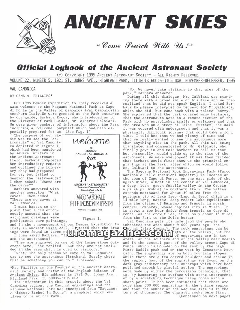 Cover of ANCIENT ASTRONAUT SOCIETY issue VOLUME 22, NUMBER 5: ANCIENT SKIES