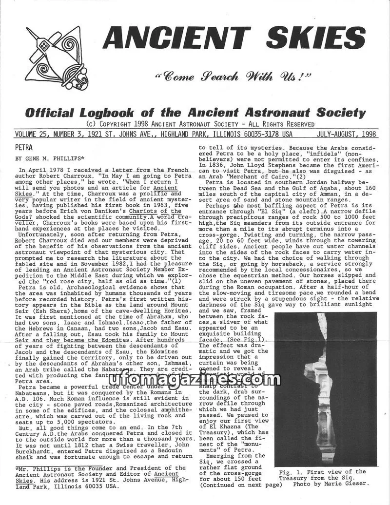 Cover of ANCIENT ASTRONAUT SOCIETY issue 3: ANCIENT SKIES
