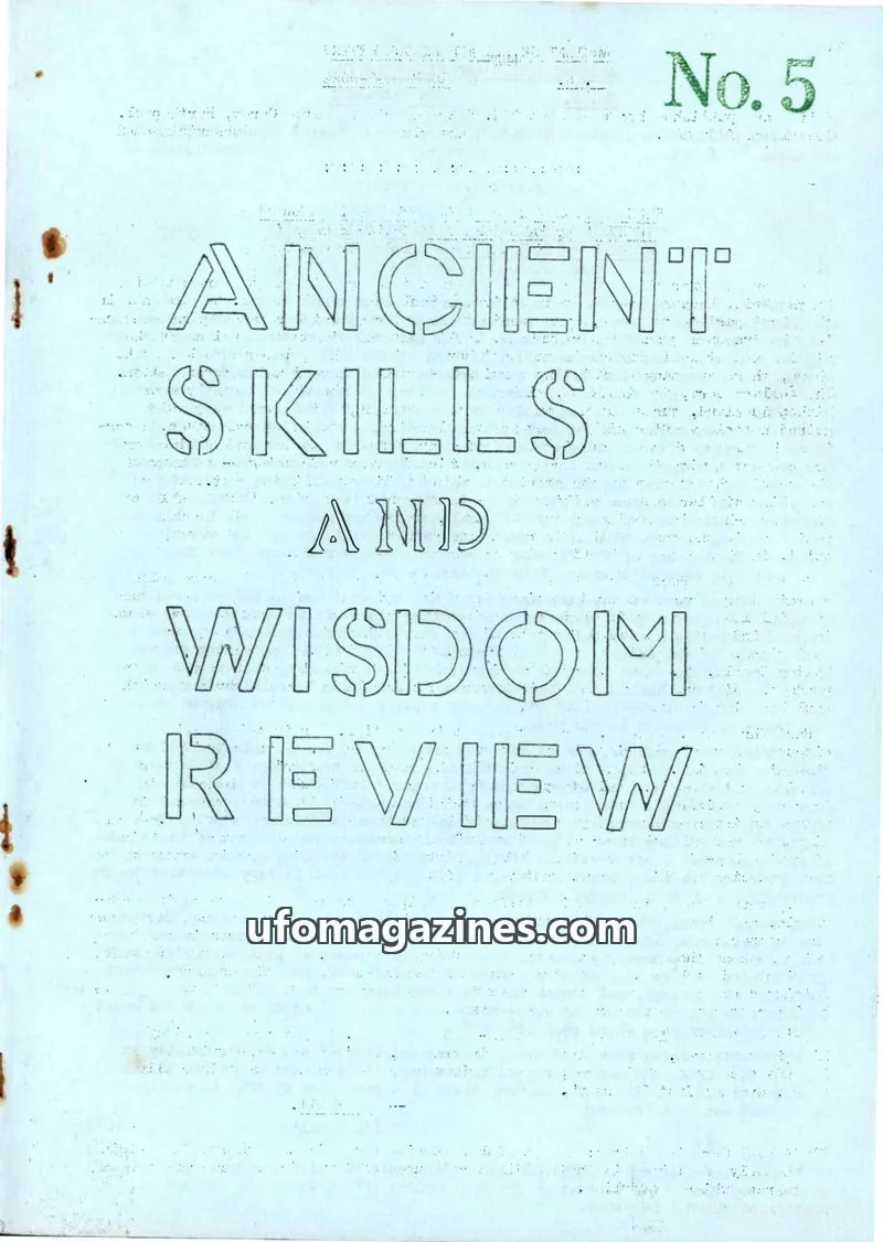 Cover of Ancient Skills and Wisdom Review (Paul Screeton) issue No. 5: ANCIENT SKILLS AND WISDOM REVIEW