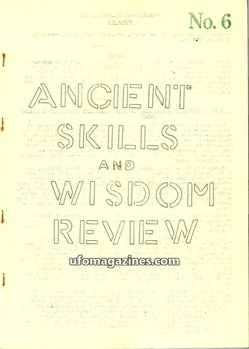 Cover of Ancient Skills and Wisdom Review (Paul Screeton) issue No. 6: ANCIENT SKILLS AND WISDOM REVIEW
