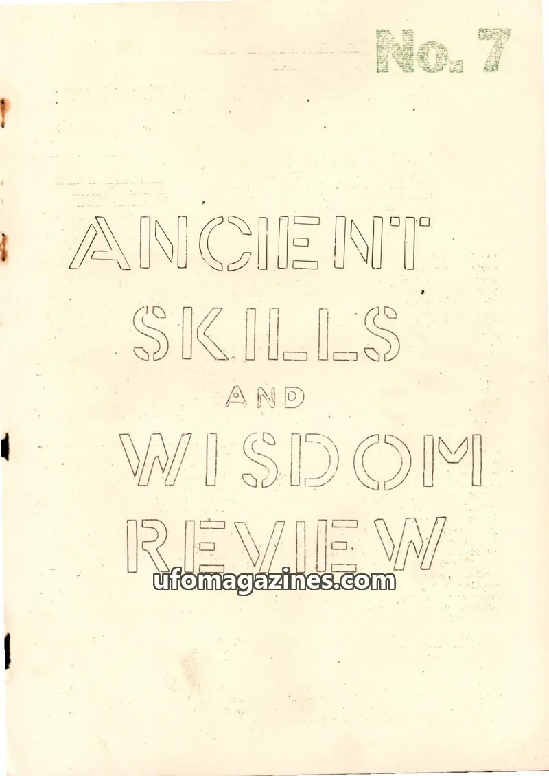 Cover of Ancient Skills and Wisdom Review (Paul Screeton) issue No. 7: ANCIENT SKILLS AND WISDOM REVIEW