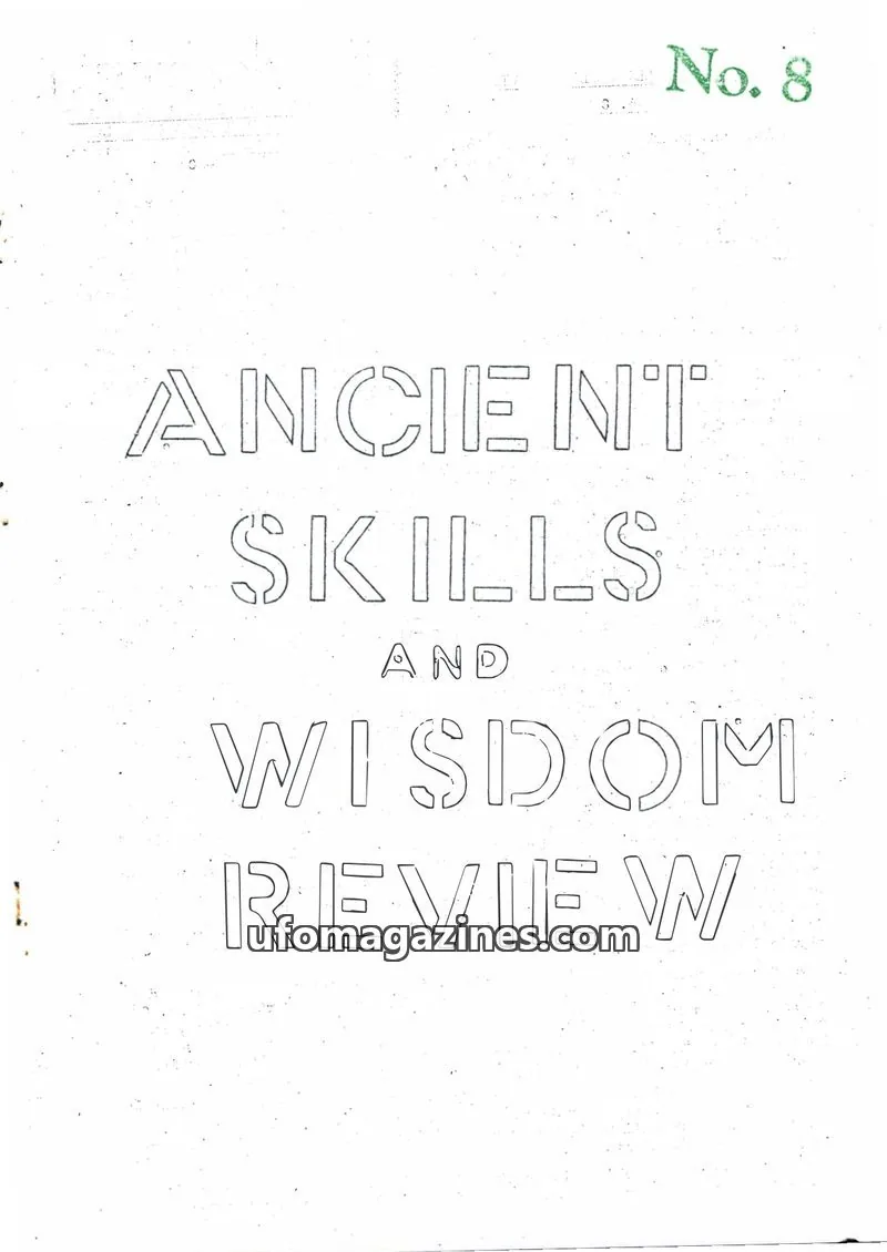 Cover of Ancient Skills and Wisdom Review (Paul Screeton) issue 8: ANCIENT SKILLS AND WISDOM REVIEW