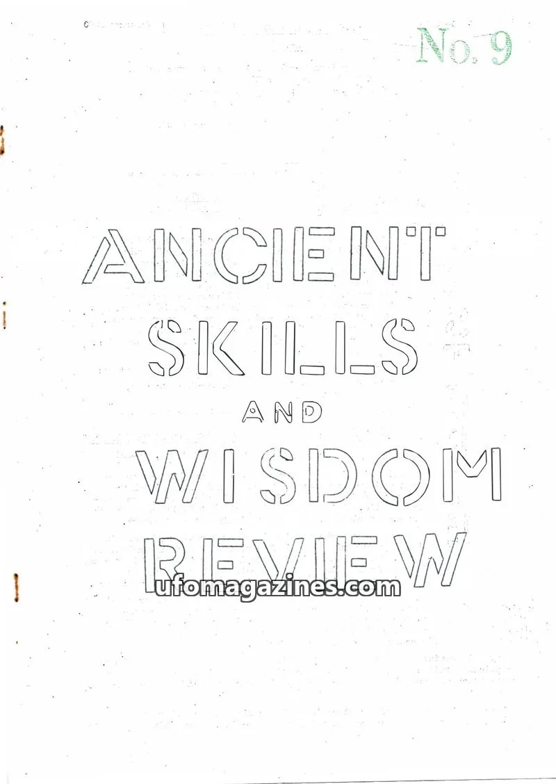 Cover of Ancient Skills and Wisdom Review (Paul Screeton) issue 9: ANCIENT SKILLS AND WISDOM REVIEW