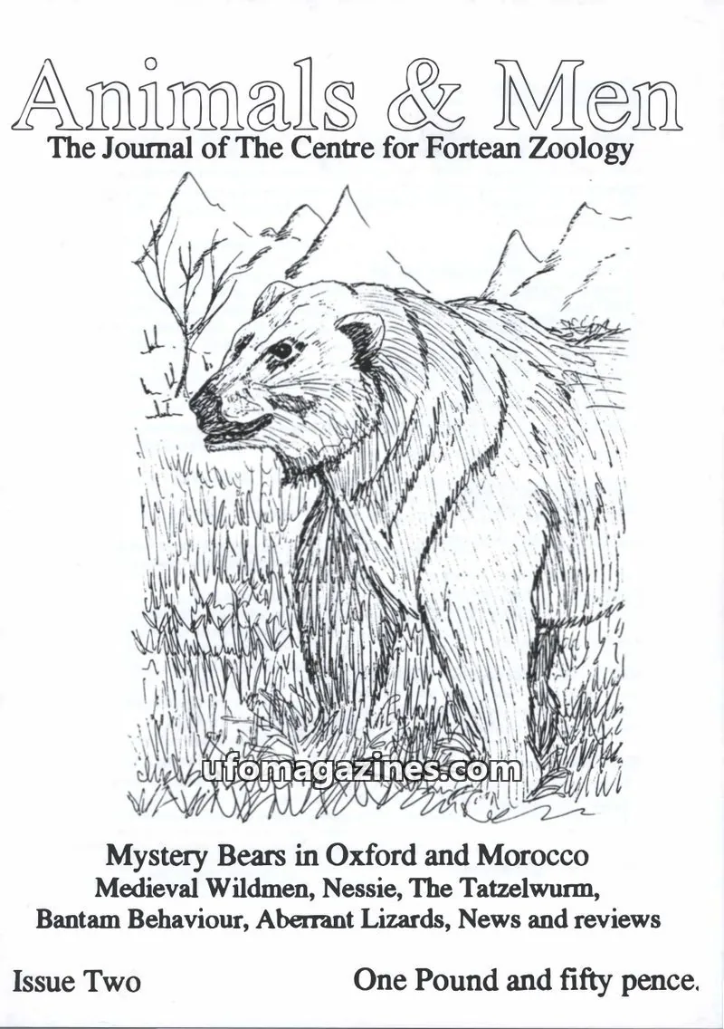 Cover of Animals and Men (CFZ) issue Issue Two: Animals & Men