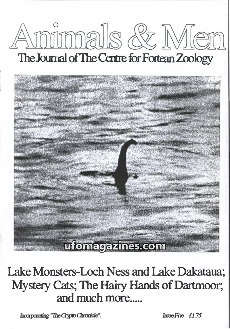 Cover of Animals and Men (CFZ) issue Five: Animals & Men