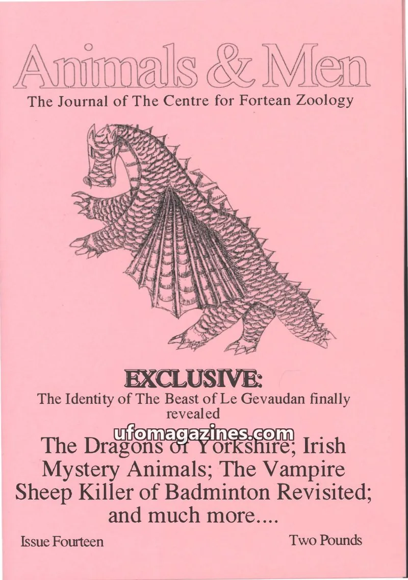 Cover of Animals and Men (CFZ) issue 14: Animals & Men