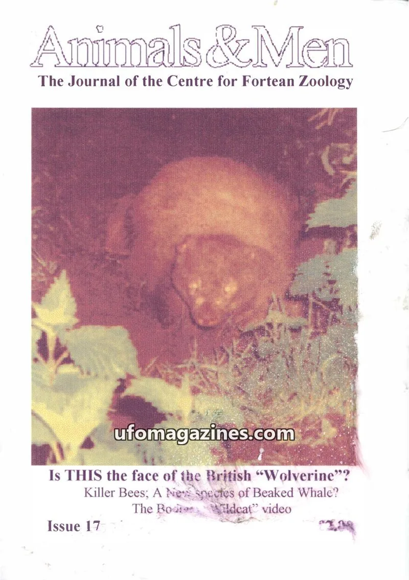 Cover of Animals and Men (CFZ) issue 17: Animals & Men