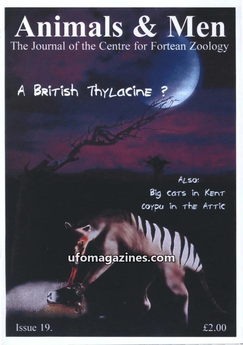 Cover of Animals and Men (CFZ) issue 19: Animals & Men