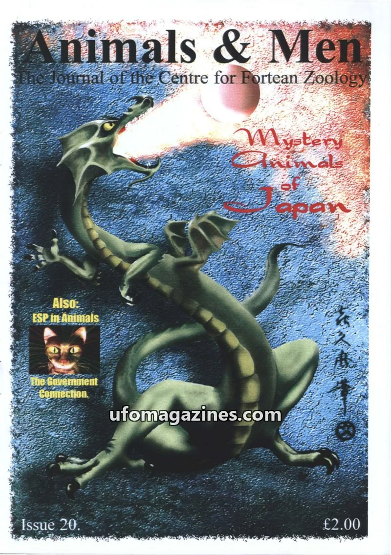 Cover of Animals and Men (CFZ) issue 20: Animals & Men