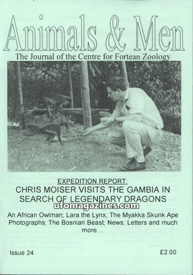 Cover of Animals and Men (CFZ) issue 24: Animals & Men