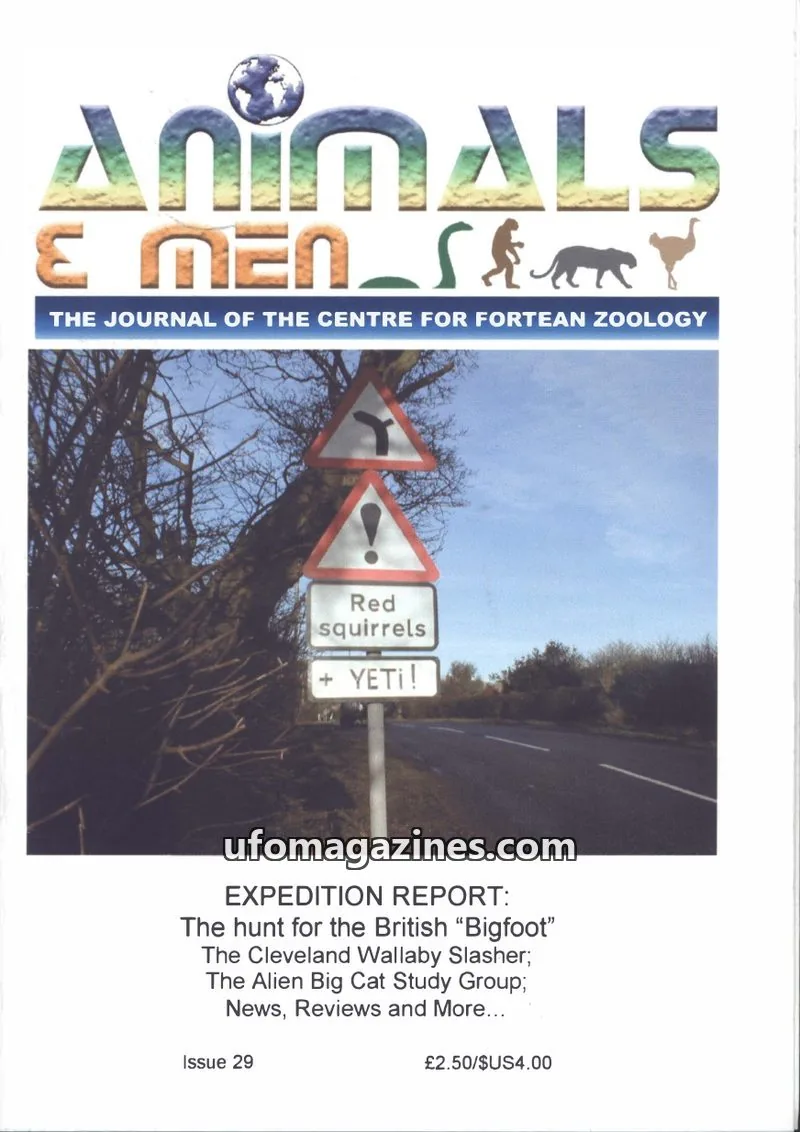 Cover of Animals and Men (CFZ) issue 29: Animals & Men