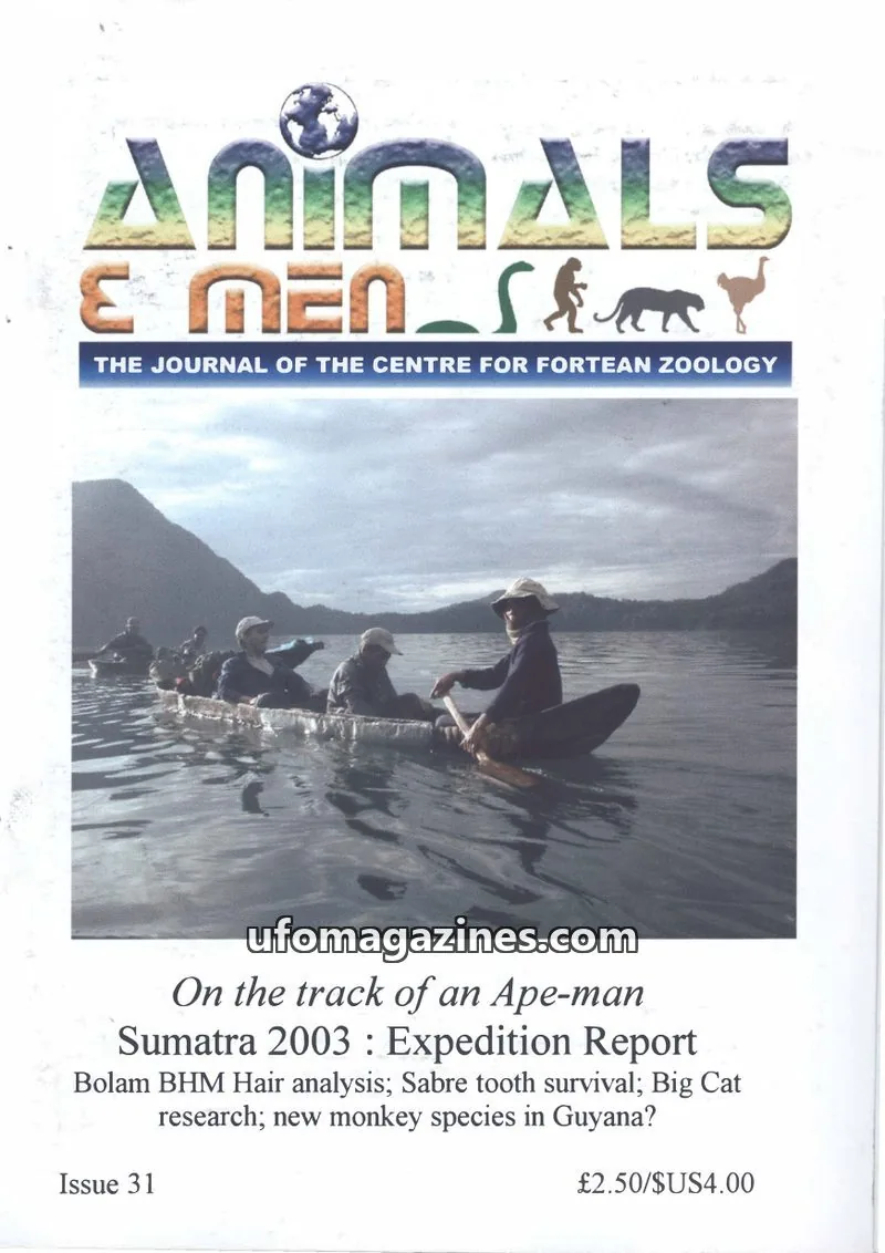 Cover of Animals and Men (CFZ) issue 31: Animals & Men