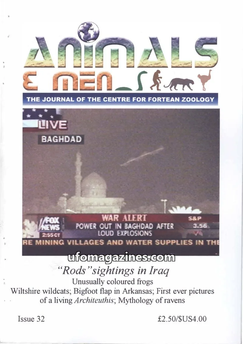 Cover of Animals and Men (CFZ) issue 32: ANIMALS & MEN