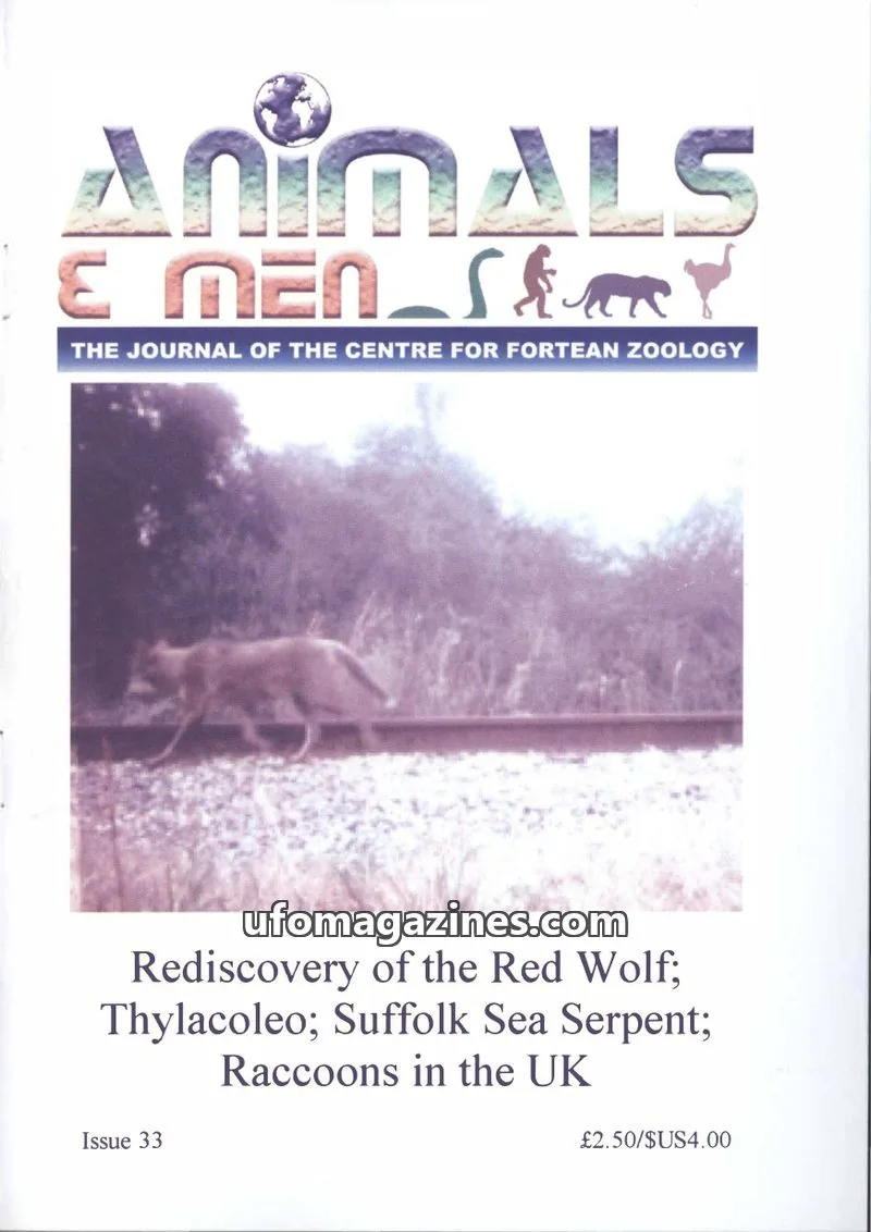 Cover of Animals and Men (CFZ) issue 33: Animals & Men