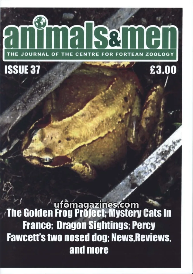 Cover of Animals and Men (CFZ) issue 37: animals & men