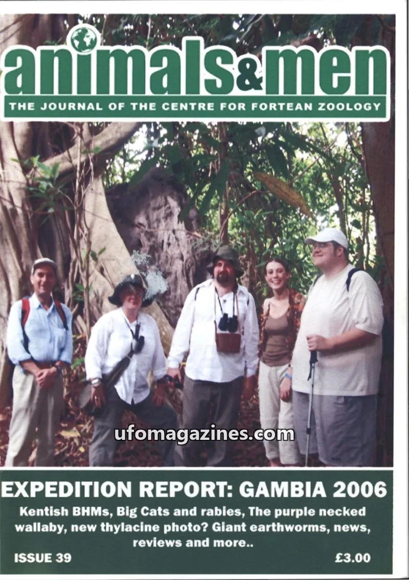 Cover of Animals and Men (CFZ) issue 39: animals&men