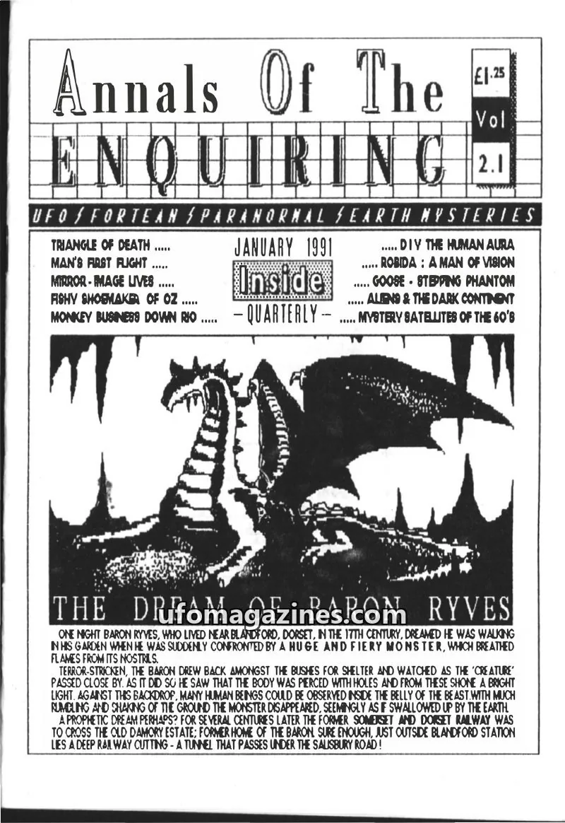 Cover of Annals of the Enquiring (Gerry Lovell) issue Vol. 2 No. 1: Annals Of The ENQUIRING