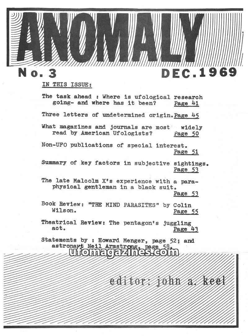 Cover of Anomaly issue 3: ANOMALY