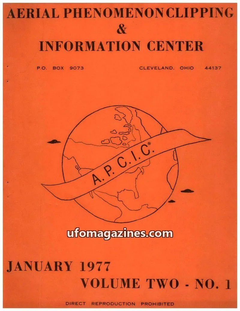 Cover of APCIC clipping service issue NO. 1: AERIAL PHENOMENON CLIPPING & INFORMATION CENTER