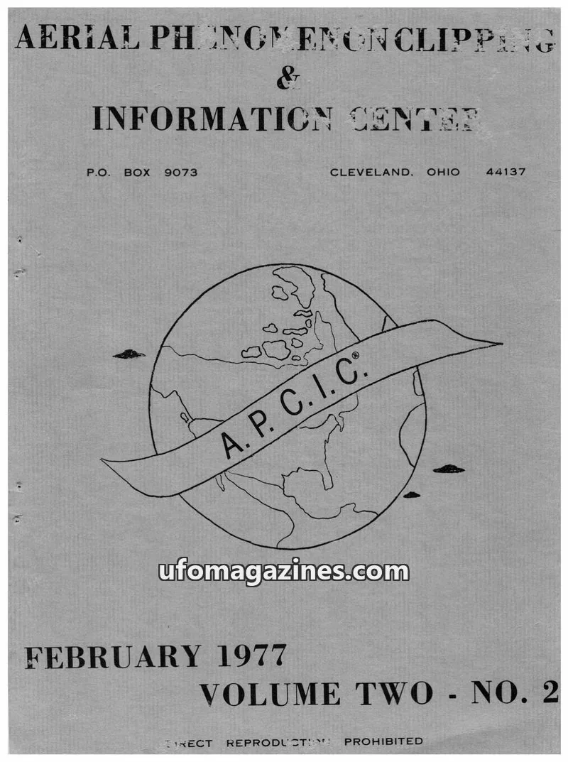 Cover of APCIC clipping service issue NO. 2: AERIAL PHENOMENON CLIPPING & INFORMATION CENTER