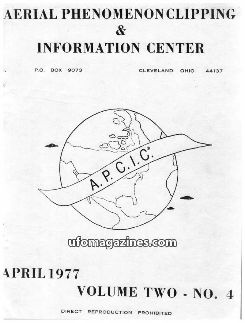 Cover of APCIC clipping service issue NO. 4: AERIAL PHENOMENON CLIPPING & INFORMATION CENTER