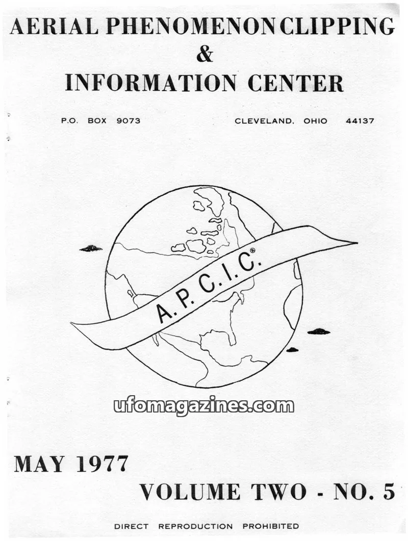 Cover of APCIC clipping service issue NO. 5: AERIAL PHENOMENON CLIPPING & INFORMATION CENTER