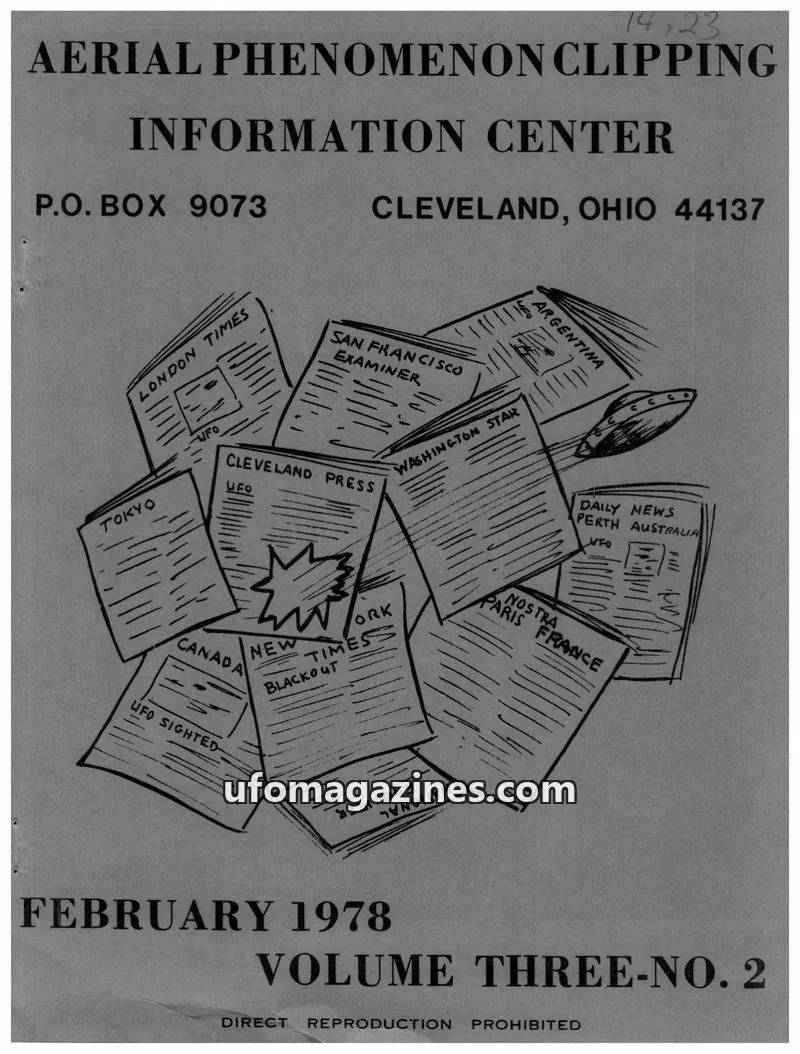 Cover of APCIC clipping service issue NO. 2: AERIAL PHENOMENON CLIPPING INFORMATION CENTER